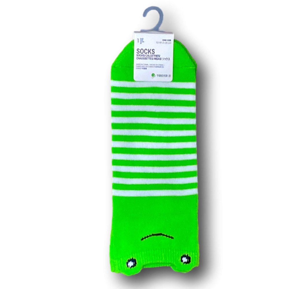 3/$15 Frog Face Funny Novelty Ankle Socks - NWT